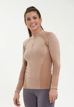 Endurance Funktions Halen W Seamless Midlayer - Longsleeve - Beaver Fur