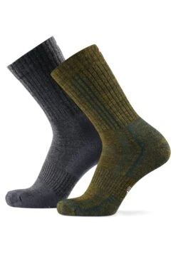 Premium Hiking 2 Pack - Sportsokken - Multicolor Moss Green/Grey Mele Grey -Endurance 26173b43a5ea4d4482e016ed744eec24