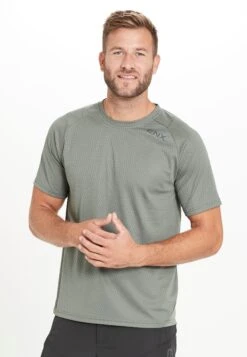 Endurance Janus Funktionelles Bike Radsport- T-Shirt Print - Desert Green