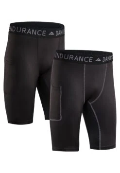 Compression 2 Pack - Onderbroeken - Multicolor Black/Black Grey -Endurance f3613768be7f4ce2957b554a898df4aa